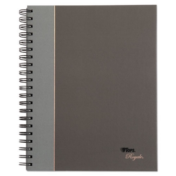 Picture of Royale Wirebound Business Notebooks, 1-Subject, Medium/College Rule, Black/Gray Cover, (96) 8.25 x 5.88 Sheets