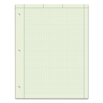 Picture of Engineering Computation Pads, Cross-Section Quadrille Rule (5 Sq/in, 1 Sq/in), Green Cover, 100 Green-Tint 8.5 X 11 Sheets