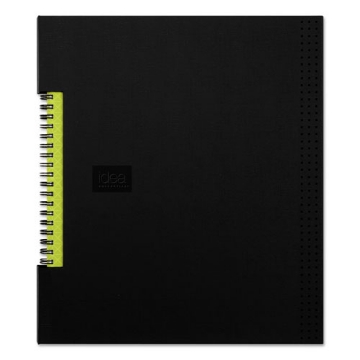 Picture of idea collective professional wirebound hardcover notebook, 1-subject, medium/college rule, black cover, (80) 11 x 8.5 sheets