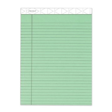 Picture of Prism + Colored Writing Pads, Wide/legal Rule, 50 Pastel Green 8.5 X 11.75 Sheets, 12/pack