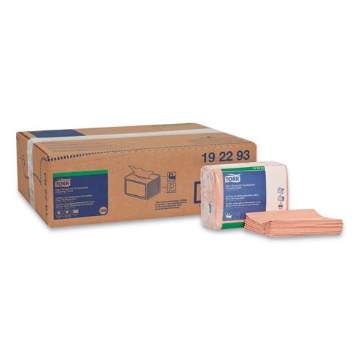 Picture of Small Pack Foodservice Cloth, 1-Ply, 11.75 x 14.75, Unscented, Red with Red Stripe, 50/Poly Pack, 4 Packs/Carton