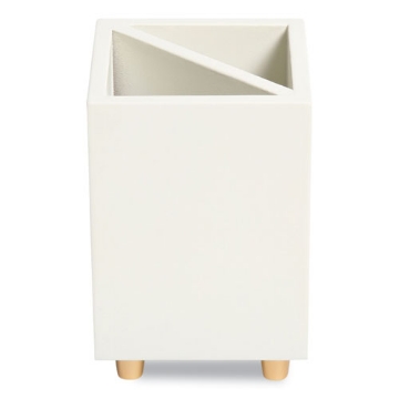 Picture of Juliet Pencil Cup, 3"w x 3"d x 4"h, White