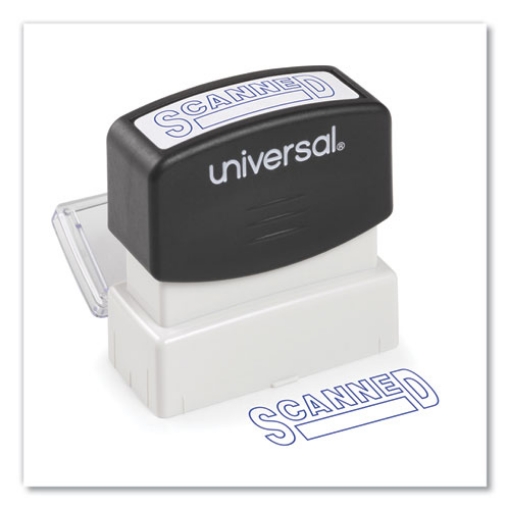 Picture of Message Stamp, Scanned, Pre-Inked One-Color, Blue