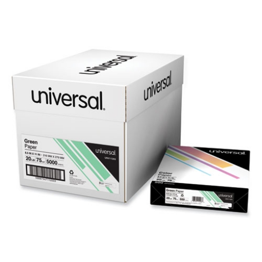 Picture of Deluxe Colored Paper, 20 lb Bond Weight, 8.5 x 11, Green, 500/Ream