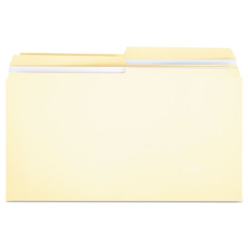 Picture of Double-Ply Top Tab Manila File Folders, 1/2-Cut Tabs: Assorted, Legal Size, 0.75" Expansion, Manila, 100/Box