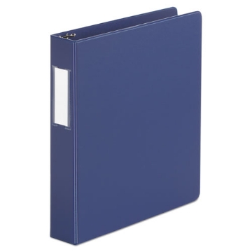 Picture of Deluxe Non-View D-Ring Binder With Label Holder, 3 Rings, 1.5" Capacity, 11 X 8.5, Royal Blue