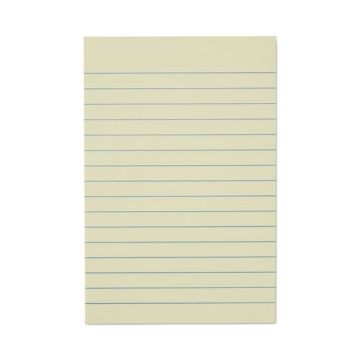 Picture of Recycled Self-Stick Note Pads, Note Ruled, 4" x 6", Yellow, 100 Sheets/Pad, 12 Pads/Pack