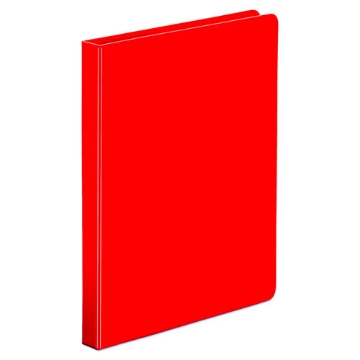 Picture of Economy Non-View Round Ring Binder, 3 Rings, 0.5" Capacity, 11 X 8.5, Red