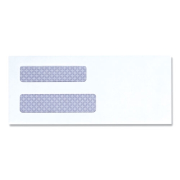 Picture of Double Window Business Envelope, #8 5/8, Square Flap, Gummed Closure, 3.63 x 8.88, White, 500/Box