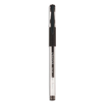 Picture of Comfort Grip Gel Pen, Stick, Medium 0.7 mm, Black Ink, Clear/Black Barrel, 60/Pack