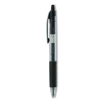 Picture of Comfort Grip Gel Pen, Retractable, Medium 0.7 Mm, Black Ink, Clear/black Barrel, 36/pack
