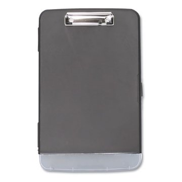 Picture of Storage Clipboard with Pen Compartment, 0.5" Clip Capacity, Holds 8.5 x 11 Sheets, Black