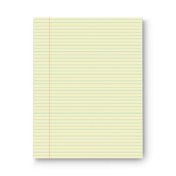 Picture of Glue Top Pads, Narrow Rule, 50 Canary-Yellow 8.5 X 11 Sheets, Dozen