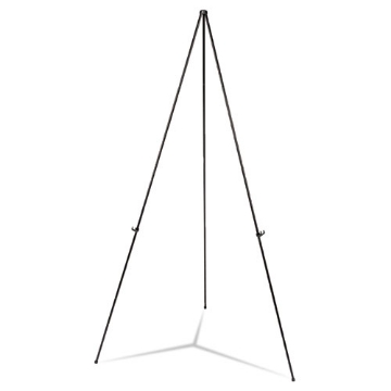 Picture of Heavy-Duty Instant Setup Foldaway Easel, Adjusts 25" to 63" High, Aluminum, Black