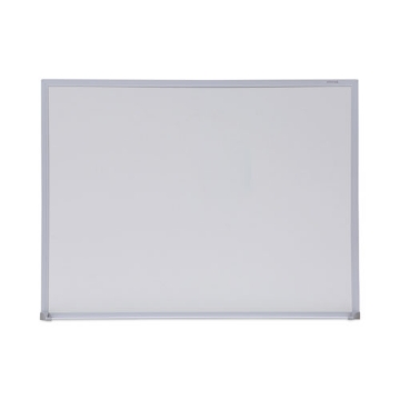 Picture of Melamine Dry Erase Board with Aluminum Frame, 24 x 18, White Surface, Anodized Aluminum Frame