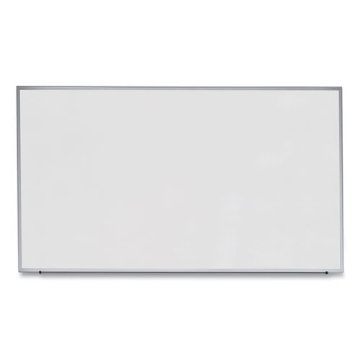 Picture of deluxe melamine dry erase board, 72 x 48, melamine white surface, silver anodized aluminum frame