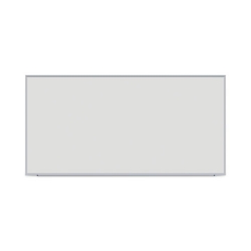 Picture of Deluxe Melamine Dry Erase Board, 96 x 48, Melamine White Surface, Silver Anodized Aluminum Frame