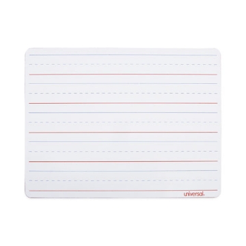 Picture of lap/learning dry-erase board, penmanship ruled, 11.75 x 8.75, white surface, 6/pack