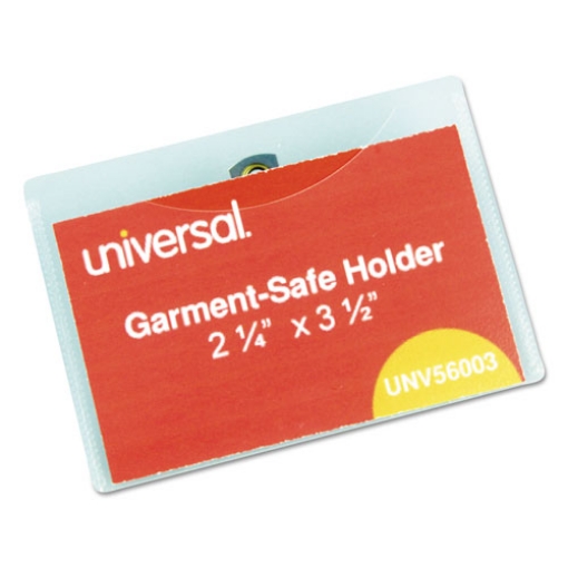 Picture of Clear Badge Holders W/garment-Safe Clips, 2 1/4 X 3 1/2, White Inserts, 50/box