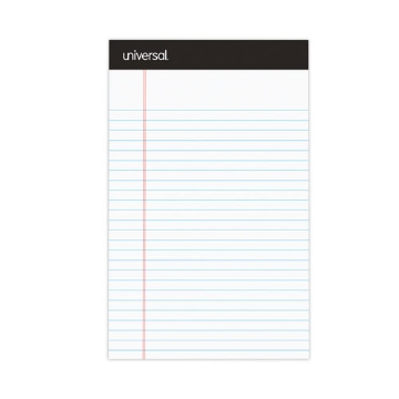 Picture of Premium Ruled Writing Pads With Heavy-Duty Back, Narrow Rule, Black Headband, 50 White 5 X 8 Sheets, 12/pack
