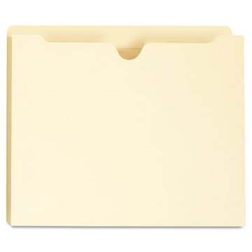 Picture of Deluxe Manila File Jackets With Reinforced Tabs, Straight Tab, Letter Size, Manila, 50/box