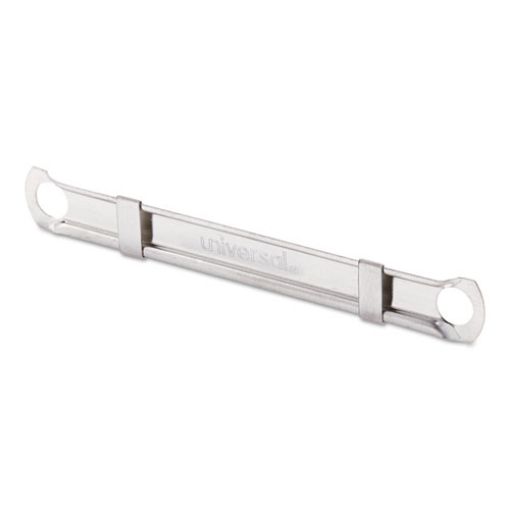 Picture of Two-Piece Two-Prong Paper Fastener Compressors, 2.75" Center to Center, Silver, 100/Box