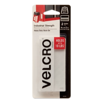 Picture of Industrial-Strength Heavy-Duty Fasteners, 2" X 4", White, 2/pack