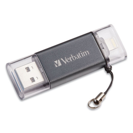 Picture of Store 'n' Go Dual Usb 3.0 Flash Drive For Apple Lightning Devices, 32 Gb, Graphite