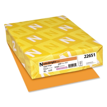 Picture of Color Paper, 24 lb Bond Weight, 8.5 x 11, Cosmic Orange, 500/Ream