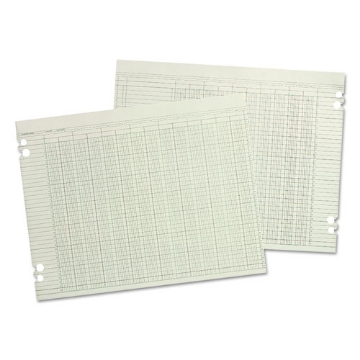 Picture of Accounting Sheets, 24 Columns, 11 X 14, Green, Loose Sheet, 100/pack
