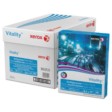 Picture of Vitality Multipurpose Print Paper, 92 Bright, 24 lb Bond Weight, 8.5 x 11, White, 500/Ream