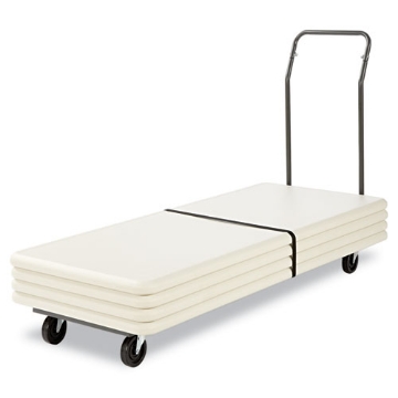 Picture of chair/table cart, metal, 600 lb capacity, 20.86" x 50.78" to 72.04" x 43.3", black