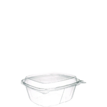 Picture of ClearPac SafeSeal Tamper-Resistant/Evident Containers, Domed Lid, 12 oz, 4.9 x 2.4 x 5.5, Clear, Plastic, 100/Bag, 2 Bags/CT