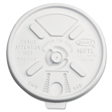 Picture of Lift N' Lock Plastic Hot Cup Lids, Fits 12 Oz To 24 Oz Cups, Translucent, 1,000/carton
