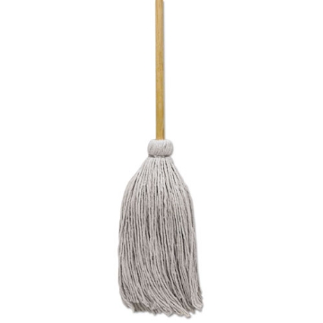 Picture of Cotton Deck Mop, #16 White Cotton Head, 50" Wood Handle, 12/Carton