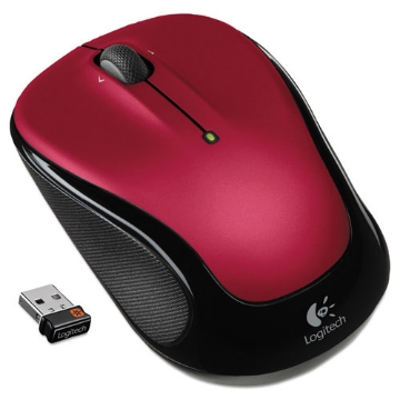 Picture of M325 Wireless Mouse, 2.4 Ghz Frequency/30 Ft Wireless Range, Left/right Hand Use, Red