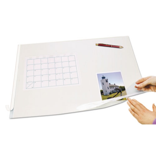 Picture of Second Sight Clear Plastic Desk Protector, with Hinged Protector, 21 x 17, Clear