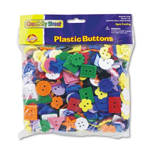 Picture of Plastic Button Assortment, 1 Lb, Assorted Colors/shapes/sizes