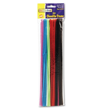 Picture of Regular Stems, 12" X 4 Mm, Metal Wire, Polyester, Assorted, 100/pack