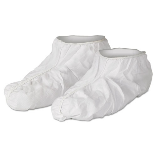 Picture of A40 Liquid/Particle Protection Shoe Covers, One Size Fits All, White, 300/Carton
