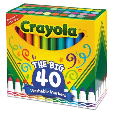 Picture of Ultra-Clean Washable Markers, Broad Bullet Tip, Assorted Colors, 40/set
