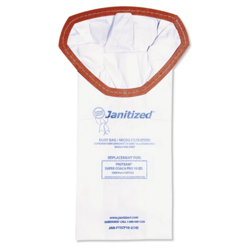 Picture of vacuum filter bags designed to fit proteam super coach pro 10, 100/carton
