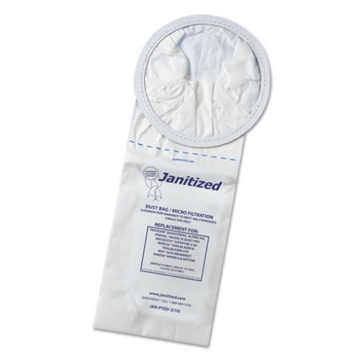 Picture of vacuum filter bags designed to fit proteam 6 qt quartervac, 100/carton
