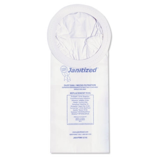 Picture of Vacuum Filter Bags Designed to Fit ProTeam 10 qt Super Coach/MegaVac, 100/Carton