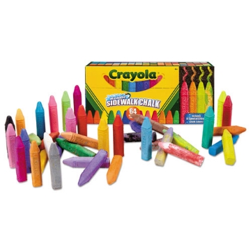 Picture of Ultimate Sidewalk Chalk, 4" x 0.5" Diameter, 60 Assorted Colors, 64/Set