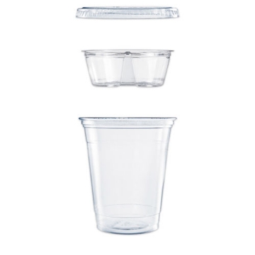 Picture of Clear PET Grab n Go Kit Combo with Insert, 12 oz, Clear, 500/Carton