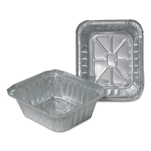 Picture of Aluminum Closeable Containers, 1 Lb Oblong, 5.75 X 4.88 X 1.81, Silver, 1,000/carton