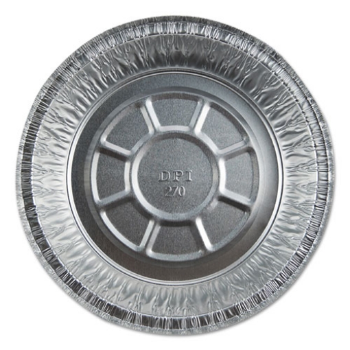 Picture of Aluminum Round Containers, 20 Gauge, 24 Oz, 7" Diameter X 1.75"h, Silver, 500/carton