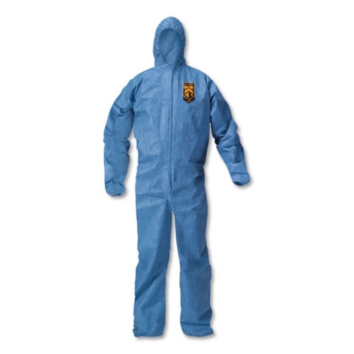 Picture of A20 Elastic Back Wrist/ankle Hooded Coveralls, Large, Blue, 24/carton
