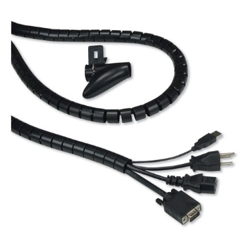 Picture of Cable Management Coiled Tube, 0.75" Dia X 77.5" Long, Black